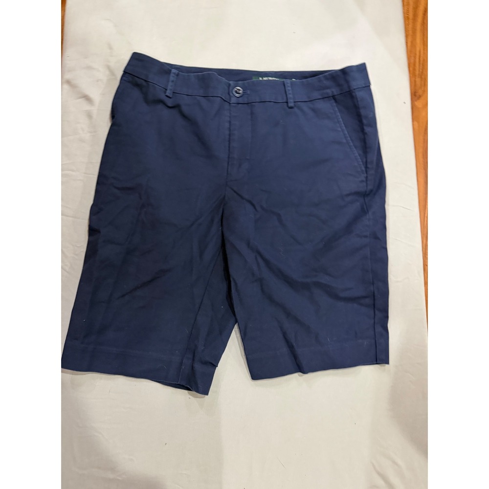 Preppy Womens Lauren Ralph Lauren Chino Shorts 8 Navy Blue
